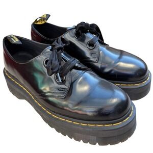 Dr. Martens Holly Platform Oxford Shoes Black Patent US 10